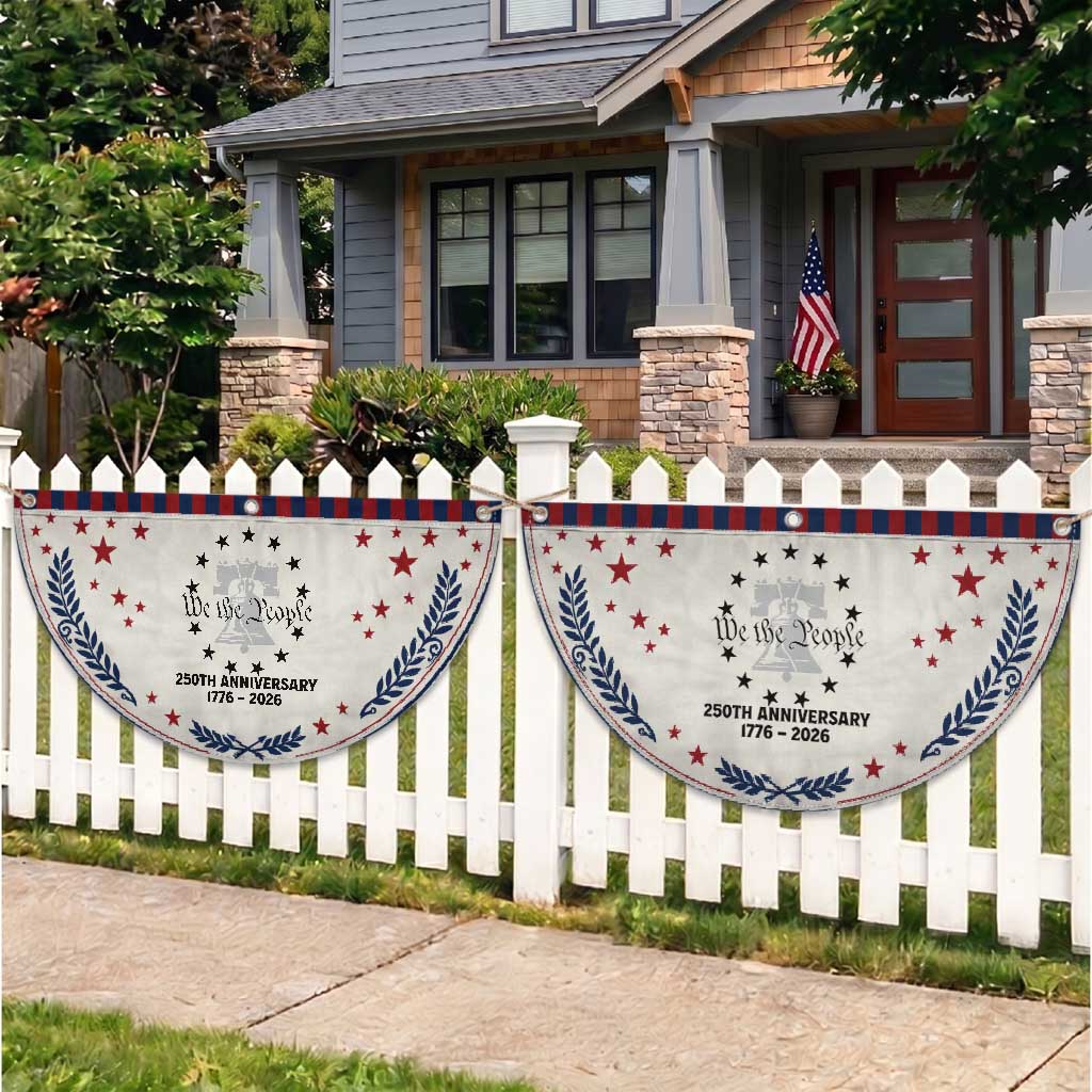 We The People 250th Anniversary Liberty Bell Patriotic Fan Flag USA 1776 to 2026 America Semiquincentennial Celebration