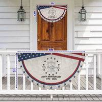 We The People 250th Anniversary Liberty Bell Patriotic Fan Flag USA 1776 to 2026 America Semiquincentennial Celebration