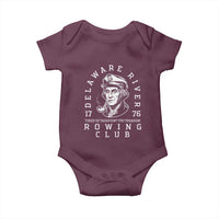 Delaware River Rowing Club 1776 Vintage Funny Patriotic Baby Onesie George Washington Tired of Taxation Try Treason