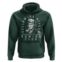 Delaware River Rowing Club 1776 Vintage Funny Patriotic Hoodie George Washington Tired of Taxation Try Treason