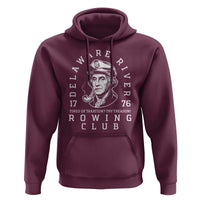 Delaware River Rowing Club 1776 Vintage Funny Patriotic Hoodie George Washington Tired of Taxation Try Treason