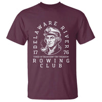 Delaware River Rowing Club 1776 Vintage Funny Patriotic T Shirt George Washington Tired of Taxation Try Treason