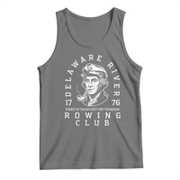 Delaware River Rowing Club 1776 Vintage Funny Patriotic Tank Top George Washington Tired of Taxation Try Treason