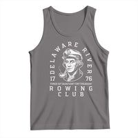 Delaware River Rowing Club 1776 Vintage Funny Patriotic Tank Top George Washington Tired of Taxation Try Treason
