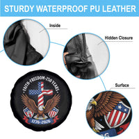 Faith Freedom 250 Years Patriotic Eagle Spare Tire Cover USA Flag Christian Cross 1776 to 2026 Semiquincentennial