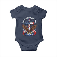 Faith Freedom 250 Years Patriotic Eagle Baby Onesie USA Flag Christian Cross 1776 to 2026 Semiquincentennial