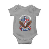 Faith Freedom 250 Years Patriotic Eagle Baby Onesie USA Flag Christian Cross 1776 to 2026 Semiquincentennial