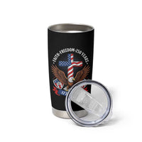 Faith Freedom 250 Years Patriotic Eagle Tumbler Cup USA Flag Christian Cross 1776 to 2026 Semiquincentennial