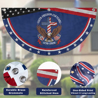 Faith Freedom 250 Years Eagle Patriotic Fan Flag USA Flag Christian Cross 1776 to 2026 Semiquincentennial