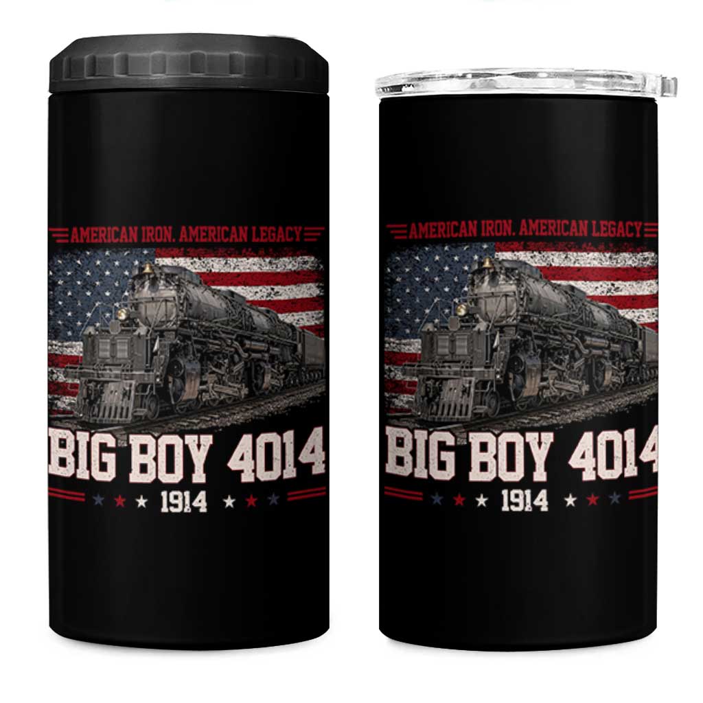 Vintage USA Steam Locomotive Patriotic Pride 4 in 1 Can Cooler Tumbler American Iron American Legacy