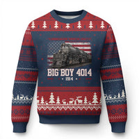 Vintage USA Steam Locomotive Patriotic Pride Ugly Christmas Sweater American Iron American Legacy
