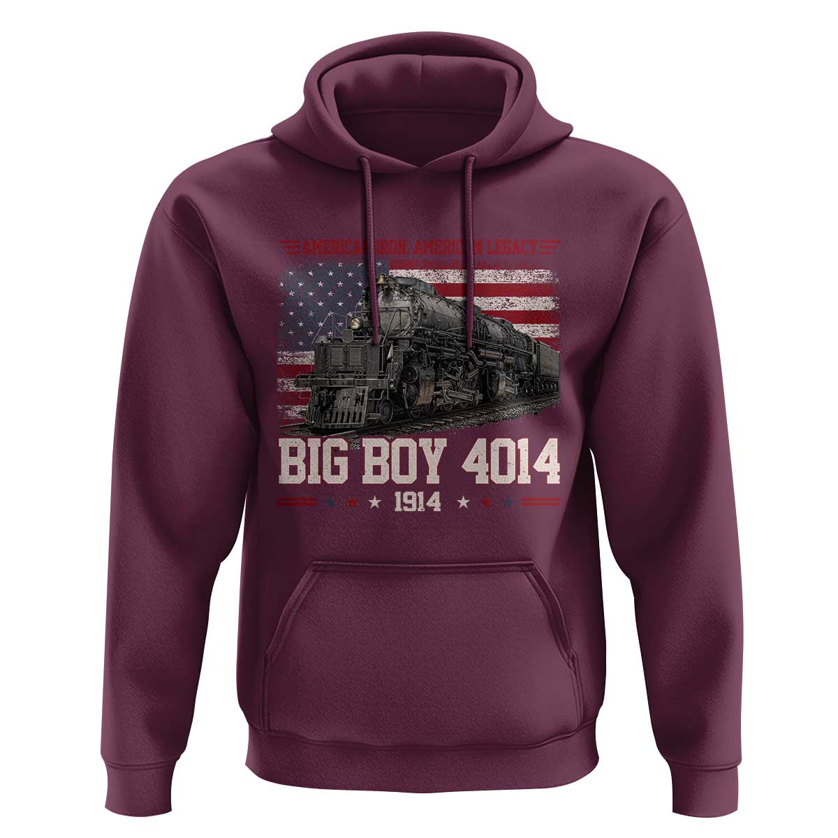 Vintage USA Steam Locomotive Patriotic Pride Hoodie American Iron American Legacy