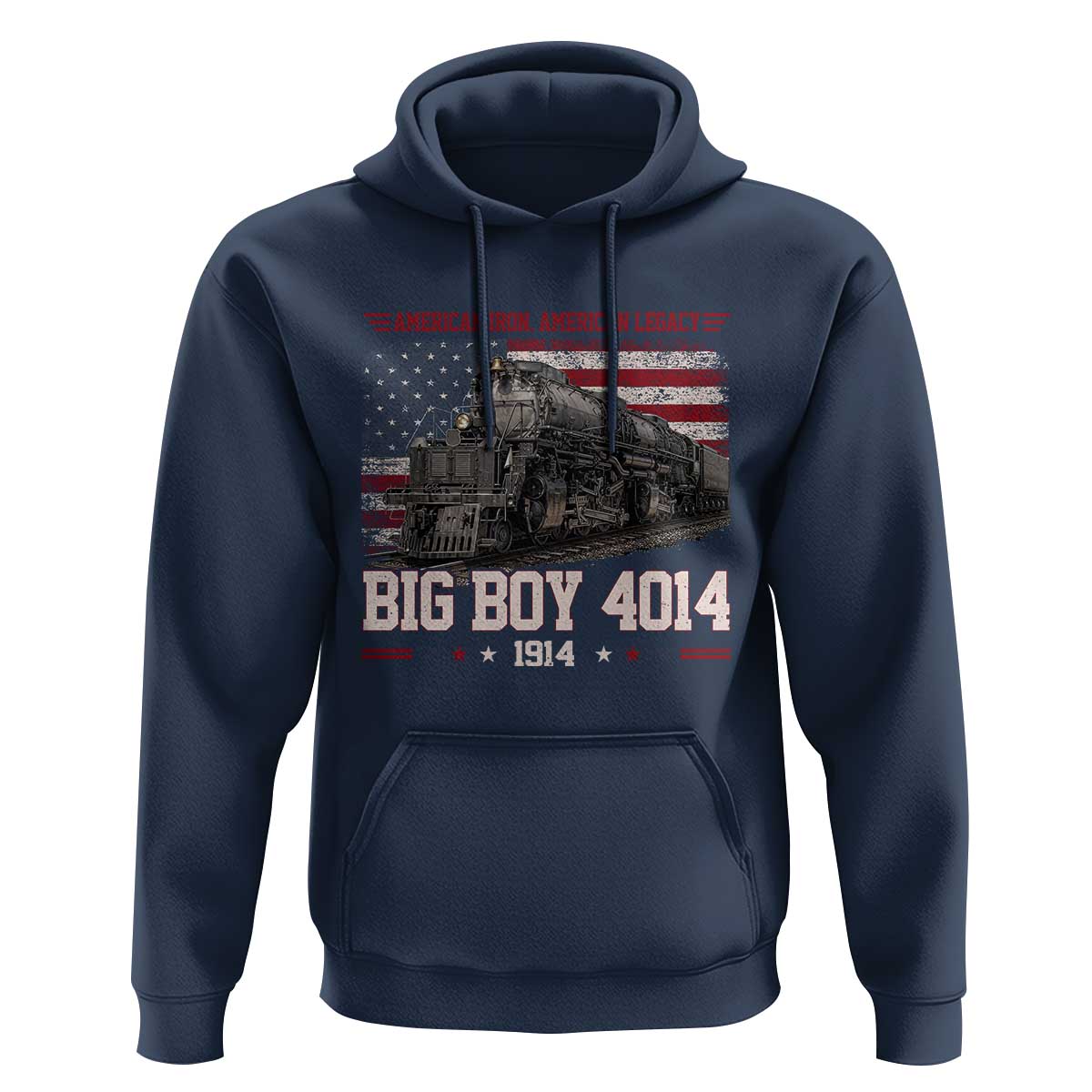 Vintage USA Steam Locomotive Patriotic Pride Hoodie American Iron American Legacy