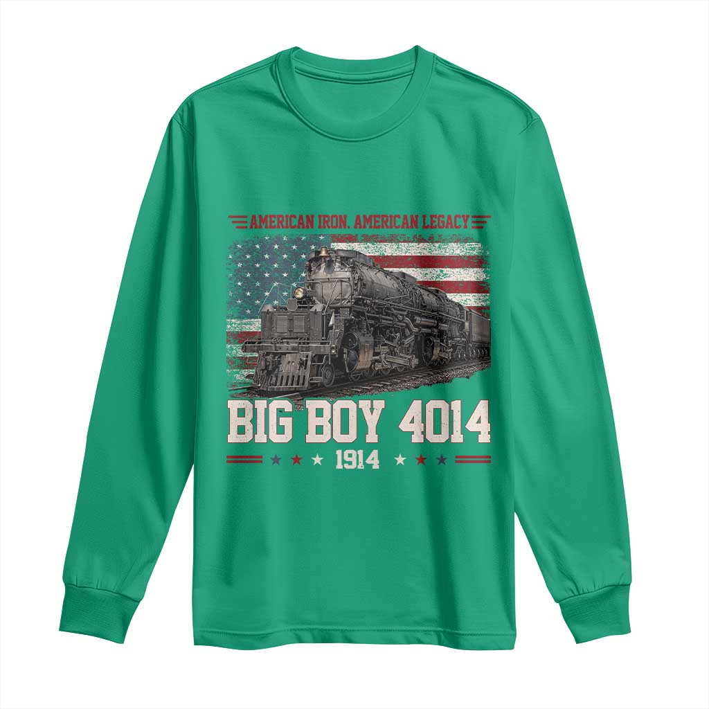 Vintage USA Steam Locomotive Patriotic Pride Long Sleeve Shirt American Iron American Legacy