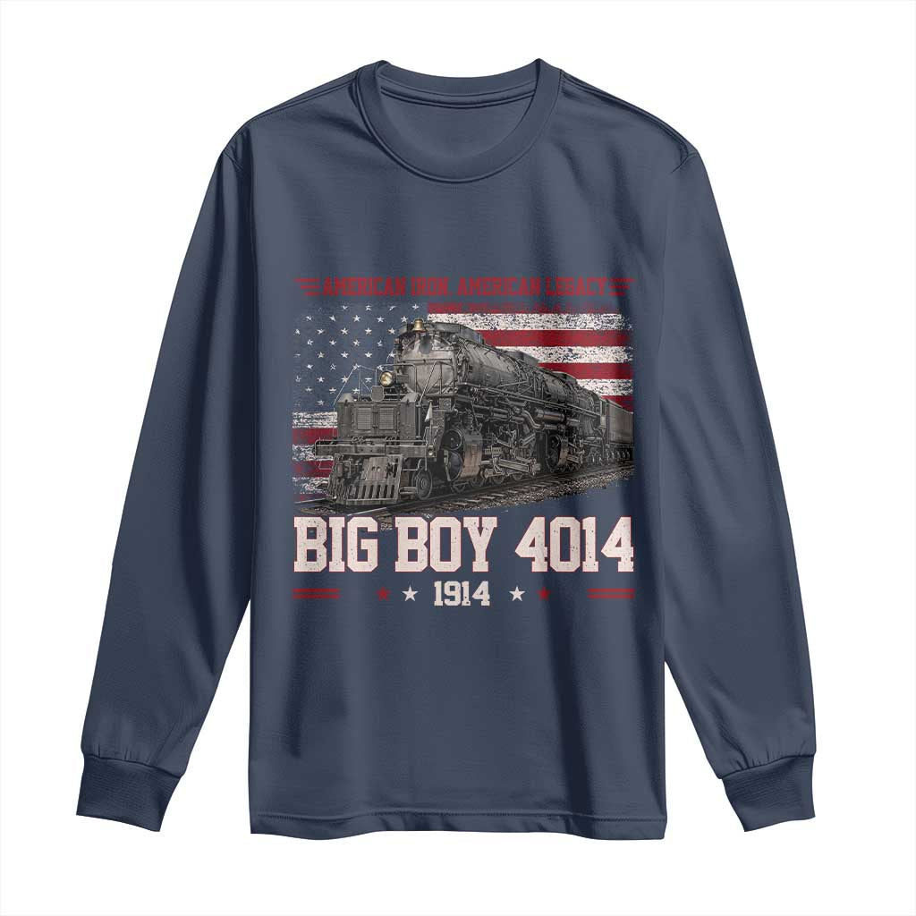 Vintage USA Steam Locomotive Patriotic Pride Long Sleeve Shirt American Iron American Legacy