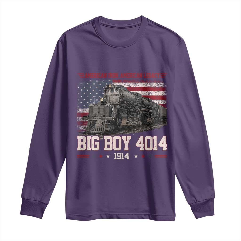 Vintage USA Steam Locomotive Patriotic Pride Long Sleeve Shirt American Iron American Legacy