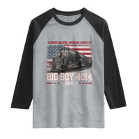 Vintage USA Steam Locomotive Patriotic Pride Raglan Shirt American Iron American Legacy