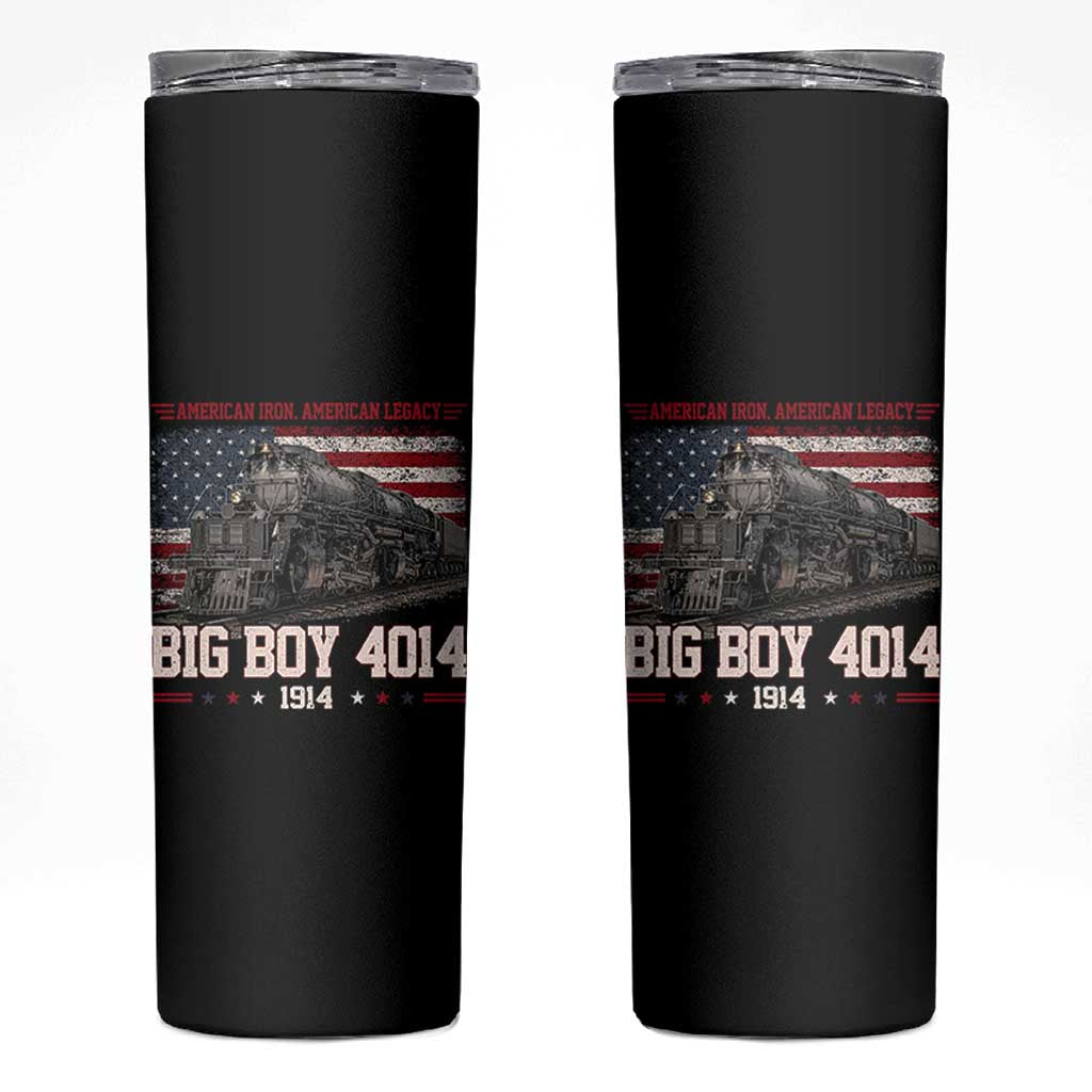 Vintage USA Steam Locomotive Patriotic Pride Skinny Tumbler American Iron American Legacy