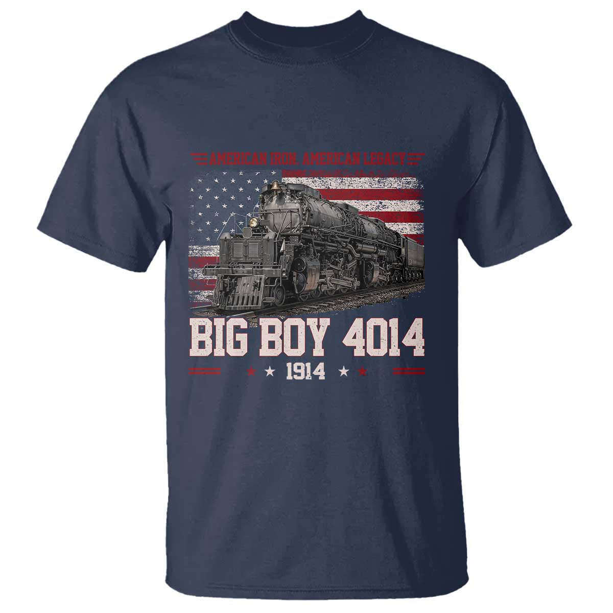 Vintage USA Steam Locomotive Patriotic Pride T Shirt American Iron American Legacy