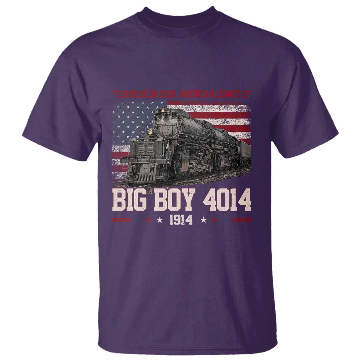 Vintage USA Steam Locomotive Patriotic Pride T Shirt American Iron American Legacy