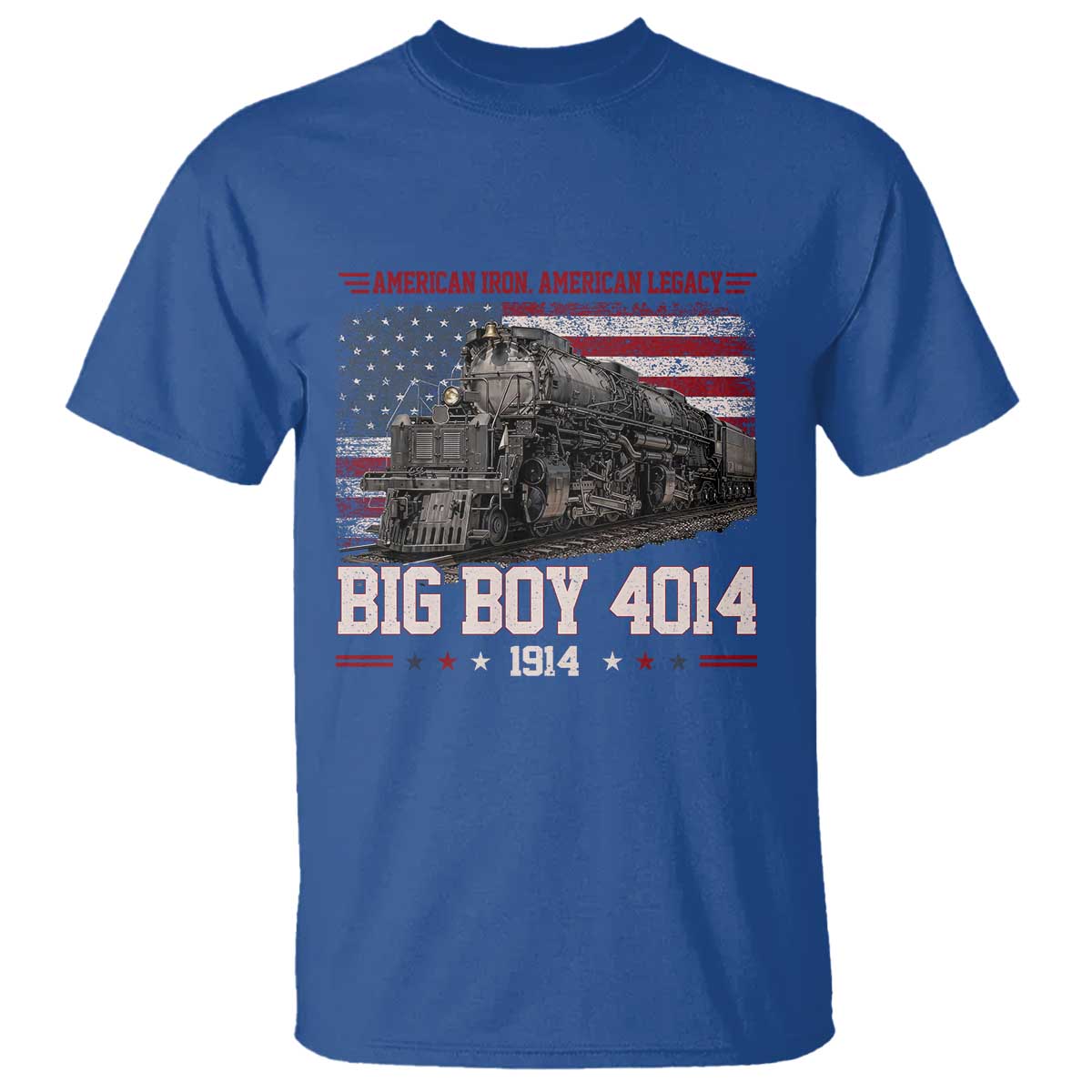 Vintage USA Steam Locomotive Patriotic Pride T Shirt American Iron American Legacy