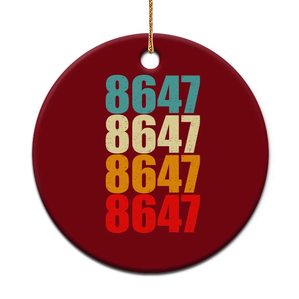 8647 Retro Vintage Color Palette Ceramic Ornament Minimalist Coded Political Satire