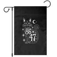 86 47 Celestial Black Cat Mystic Garden Flag Moon Stars Coded Political Satire