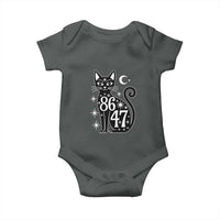 86 47 Celestial Black Cat Mystic Baby Onesie Moon Stars Coded Political Satire