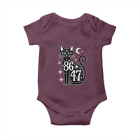 86 47 Celestial Black Cat Mystic Baby Onesie Moon Stars Coded Political Satire