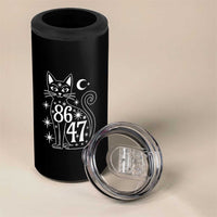 86 47 Celestial Black Cat Mystic 4 in 1 Can Cooler Tumbler Moon Stars Coded Political Satire