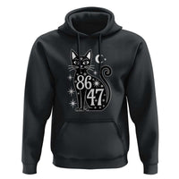 86 47 Celestial Black Cat Mystic Hoodie Moon Stars Coded Political Satire