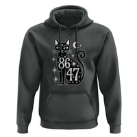 86 47 Celestial Black Cat Mystic Hoodie Moon Stars Coded Political Satire