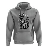 86 47 Celestial Black Cat Mystic Hoodie Moon Stars Coded Political Satire