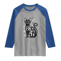 86 47 Celestial Black Cat Mystic Raglan Shirt Moon Stars Coded Political Satire