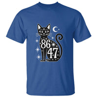 86 47 Celestial Black Cat Mystic T Shirt Moon Stars Coded Political Satire
