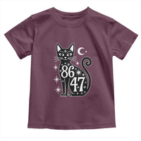 86 47 Celestial Black Cat Mystic Toddler T Shirt Moon Stars Coded Political Satire