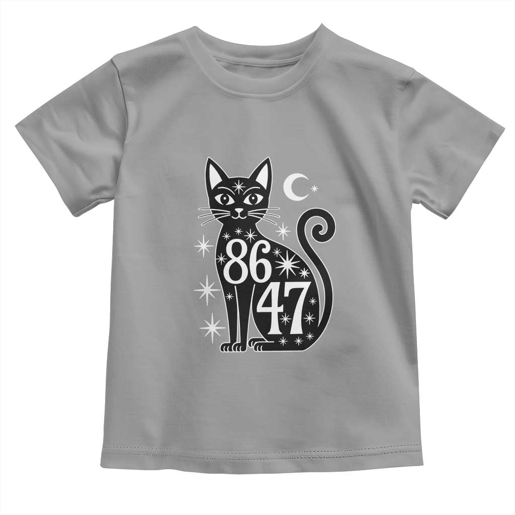 86 47 Celestial Black Cat Mystic Toddler T Shirt Moon Stars Coded Political Satire