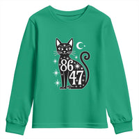 86 47 Celestial Black Cat Mystic Youth Sweatshirt Moon Stars Coded Political Satire