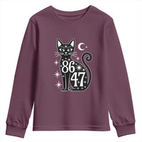 86 47 Celestial Black Cat Mystic Youth Sweatshirt Moon Stars Coded Political Satire