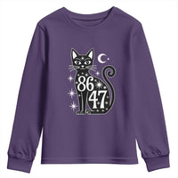 86 47 Celestial Black Cat Mystic Youth Sweatshirt Moon Stars Coded Political Satire