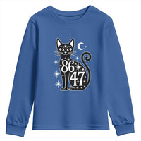 86 47 Celestial Black Cat Mystic Youth Sweatshirt Moon Stars Coded Political Satire