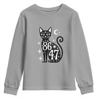 86 47 Celestial Black Cat Mystic Youth Sweatshirt Moon Stars Coded Political Satire