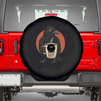 Is He Dead Yet Crow Holding Coffee Cup Spare Tire Cover Funny Dark Humor Political Satire