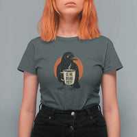 Is He Dead Yet Crow Holding Coffee Cup T Shirt For Women Funny Dark Humor Political Satire