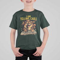 I Am Yelling Carl Graphic T Shirt For Kid Funny Angry Cat Typing Keyboard Comic Retro