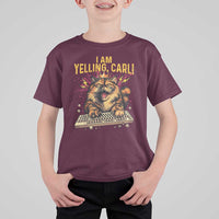 I Am Yelling Carl Graphic T Shirt For Kid Funny Angry Cat Typing Keyboard Comic Retro