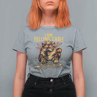 I Am Yelling Carl Graphic T Shirt For Women Funny Angry Cat Typing Keyboard Comic Retro