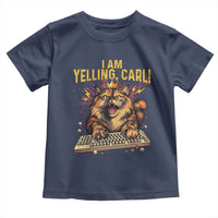 I Am Yelling Carl Graphic Toddler T Shirt Funny Angry Cat Typing Keyboard Comic Retro