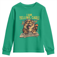 I Am Yelling Carl Graphic Youth Sweatshirt Funny Angry Cat Typing Keyboard Comic Retro