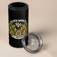 Sloth World 13 Survivors Animal Rescue 4 in 1 Can Cooler Tumbler Memorial Tribute and Florida Wildlife Protection